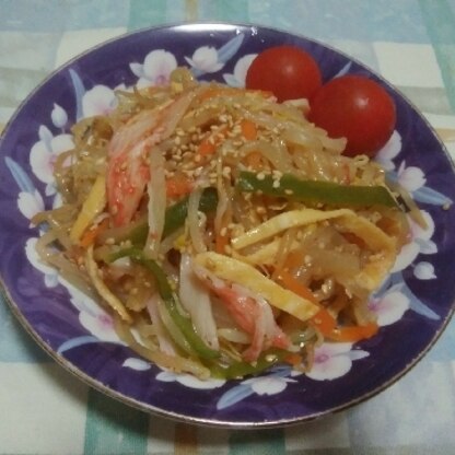 錦糸卵とカニカマ入りで作りました。さっぱりした甘酢で、野菜が沢山摂れて美味しかったです。